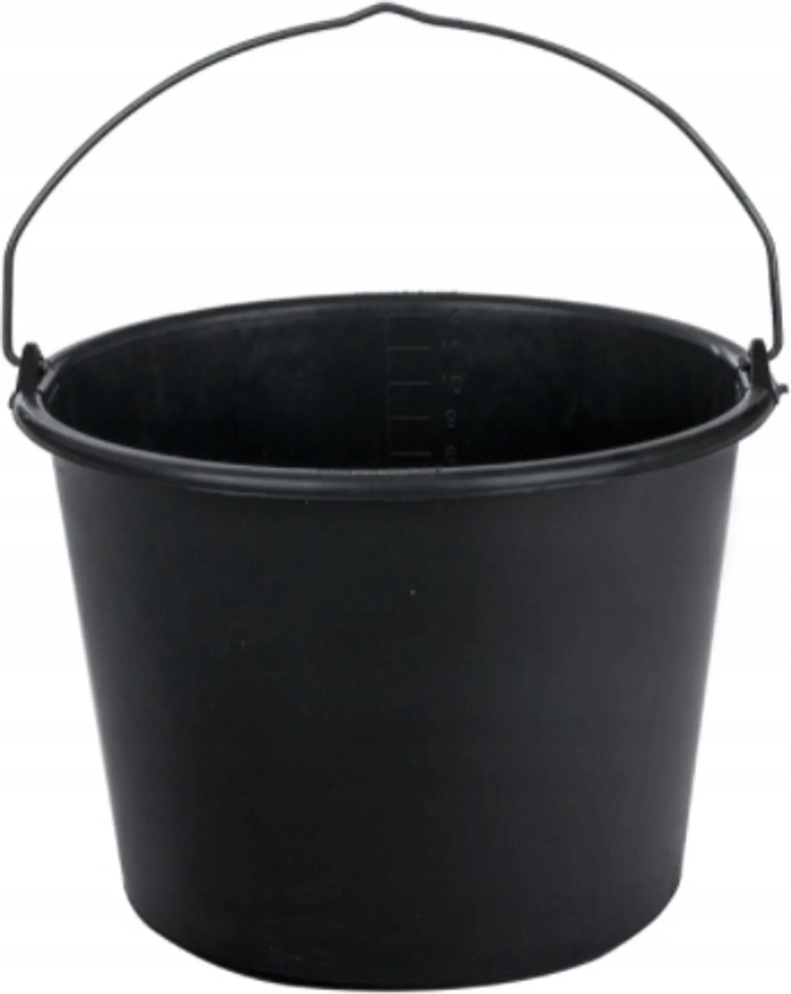 Baueimer 20 l – aus Recycling-Kunststoff, schwarz